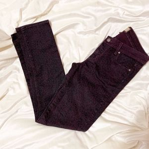 Paige Purple Leopard Print Peg Skinny Jeans